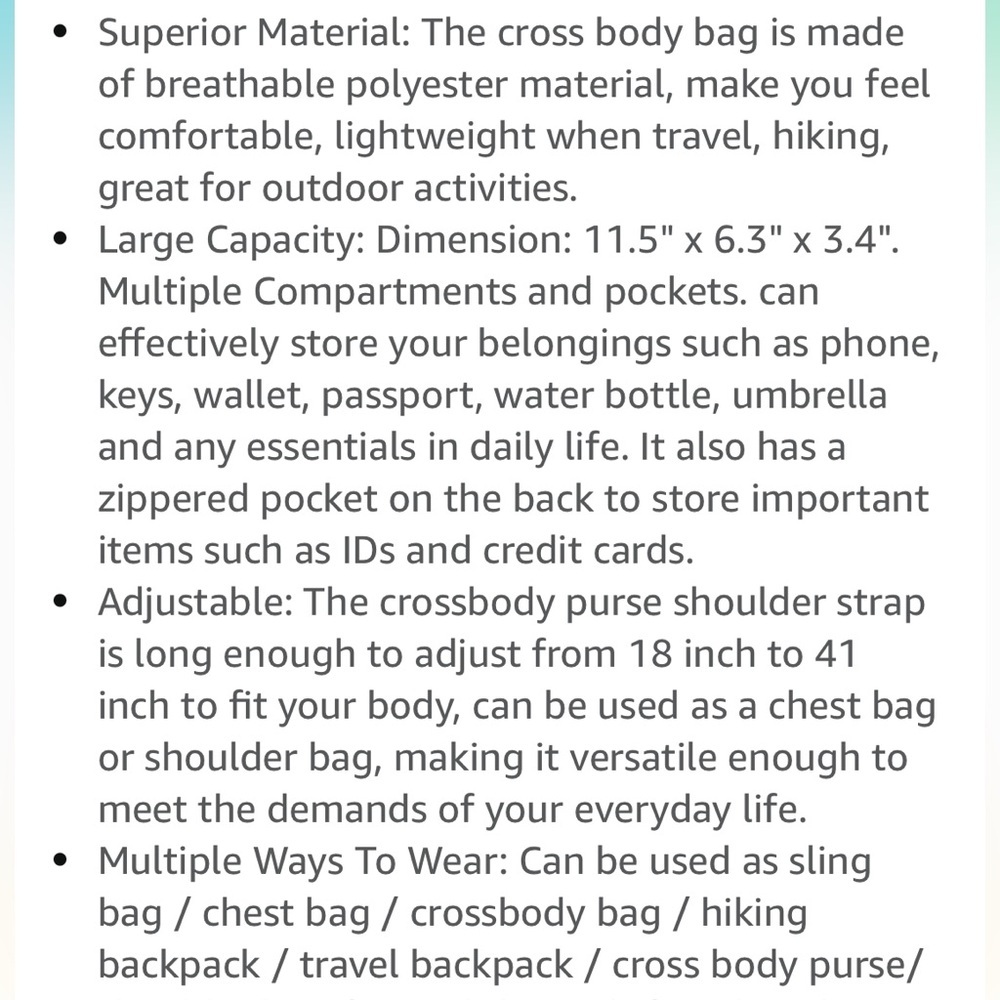 Crossbody black sling bag - Picture 8 of 8